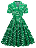 Polka Dots 1950S Vintage Shirt Swing Dress