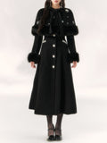 1950S Black Beaded Vintage Cape Long Coat