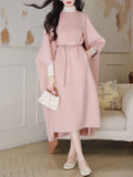 2PS Pink Vest Dress and Cape Wool Coat